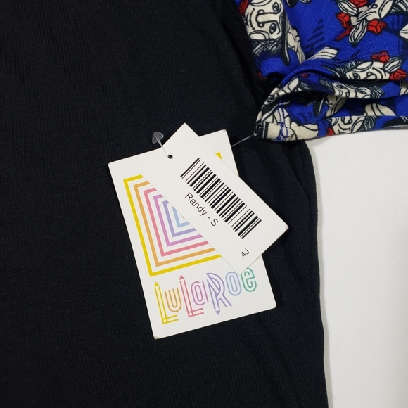 LuLaRoe Uncle Sam Print Raglan Shirt Size Small Long Sleeved July 4 Patriotic - Picture 10 of 12